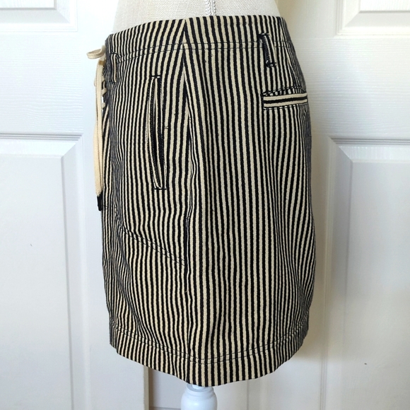 Madewell Ticking Stripe lace-up Mini skirt - Picture 5 of 6